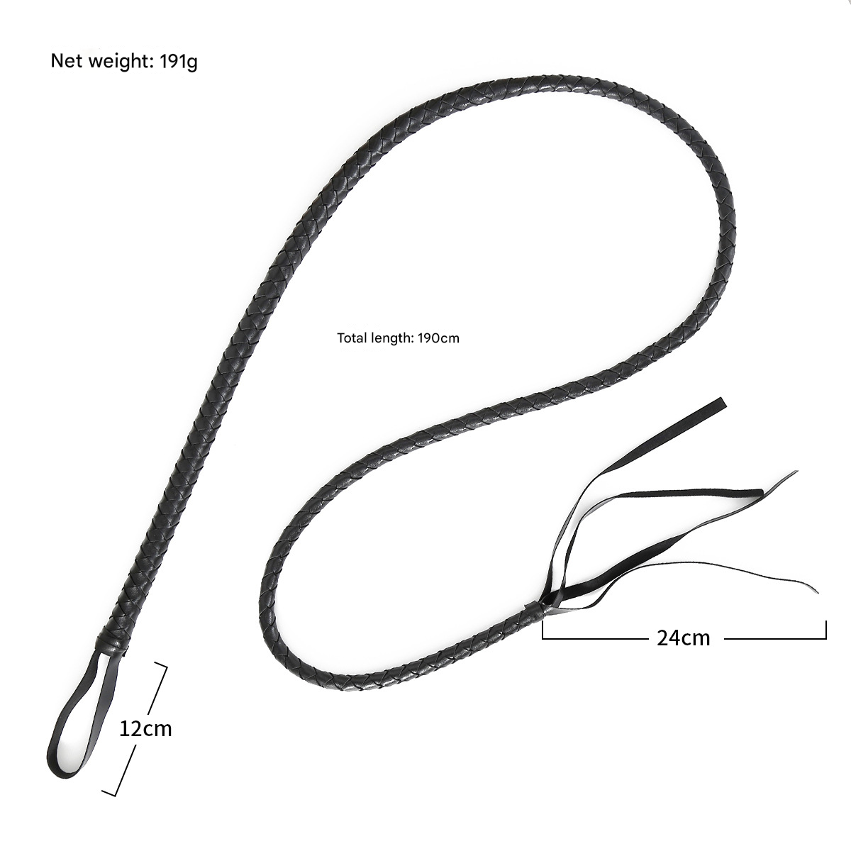 74.8 Inch Pu Leather Flogger Whip - image 8