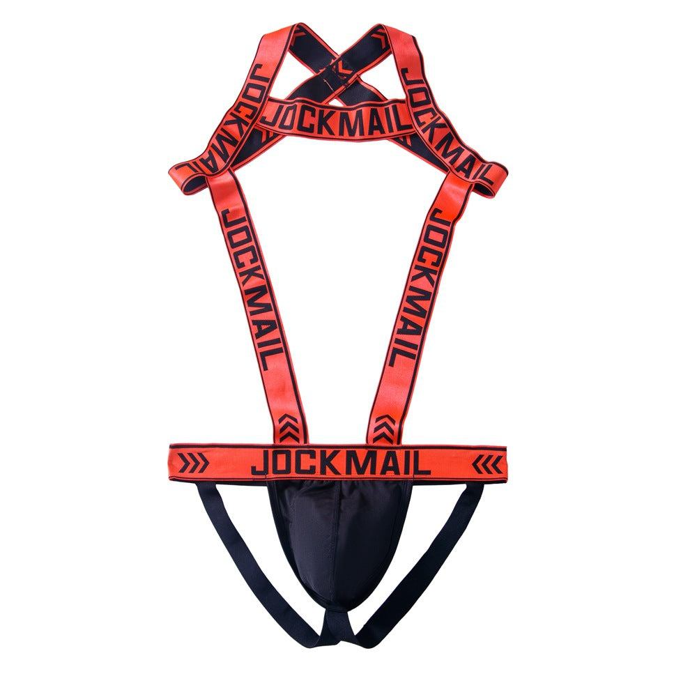 Jockmail Mens Harness With Jockstrap Bodysuit - Orange - XL - image 15