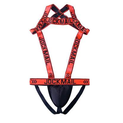 Jockmail Mens Harness With Jockstrap Bodysuit - Orange - XL - image 15