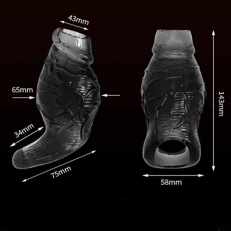 Punch-Style Studded Open-Head Penis Sleeve - image 2