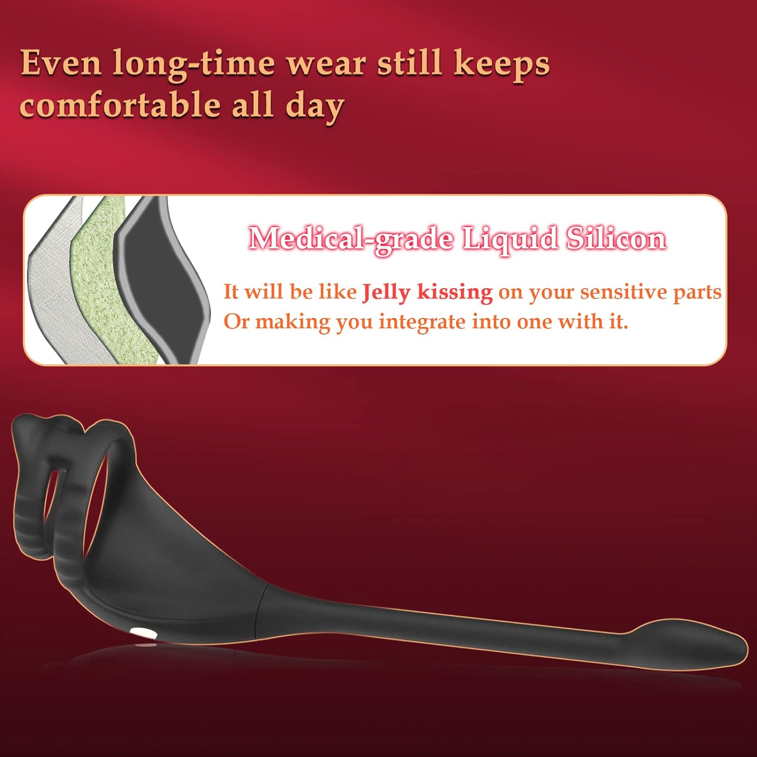 Vibrating Cock Ring Taint Stimulator with Remote Control - image 5