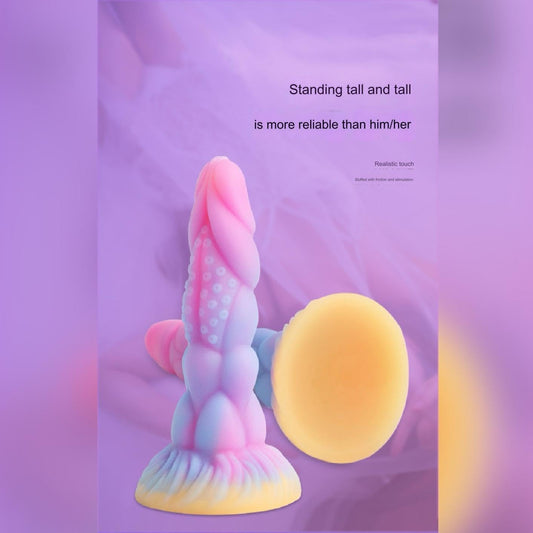 8.14'' Fantasy Monster Dildo with Multi-Texture Design & Glow-in-the-Dark Effect - image 1