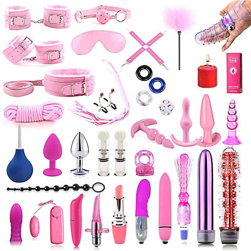 Bdsm Bed Straps Restraints Sex  38 Pcs Set - Pink - image 3
