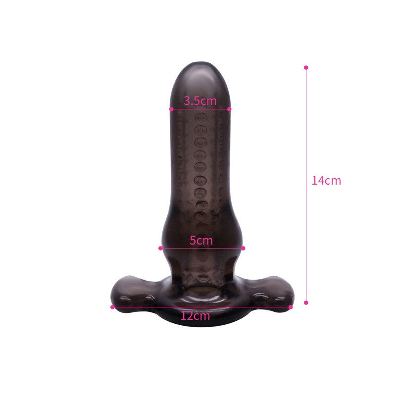 Black Cock Penis Sleeve Cock Sheath Butt Plug - image 1