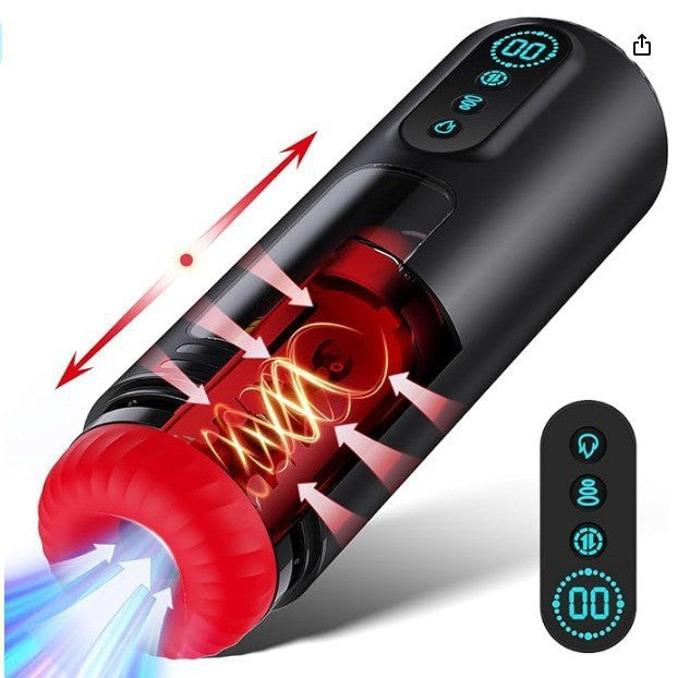 Ultra-Strong Suction Rotating Masturbation Cup  - Red - image 8