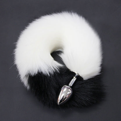 Colorful Fox Wolf Tail Plug - Black - image 2