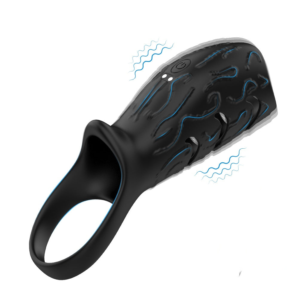 App Control Vibrating Penis Sleeve Cock Ring - Black - image 7