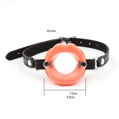 Oral Mouth Gag-Lip Shape BDSM Sex Toy - Beige - image 3