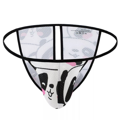Men's Printed Triangle Low-Rise Briefs - Panda - XL - image 10