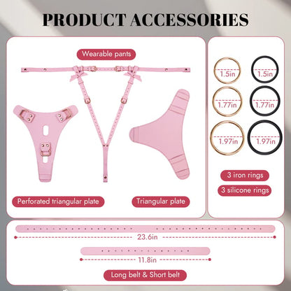 Beginner-Friendly Adjustable Strap-On Harness Kit with Multi-Ring Support System - image 5