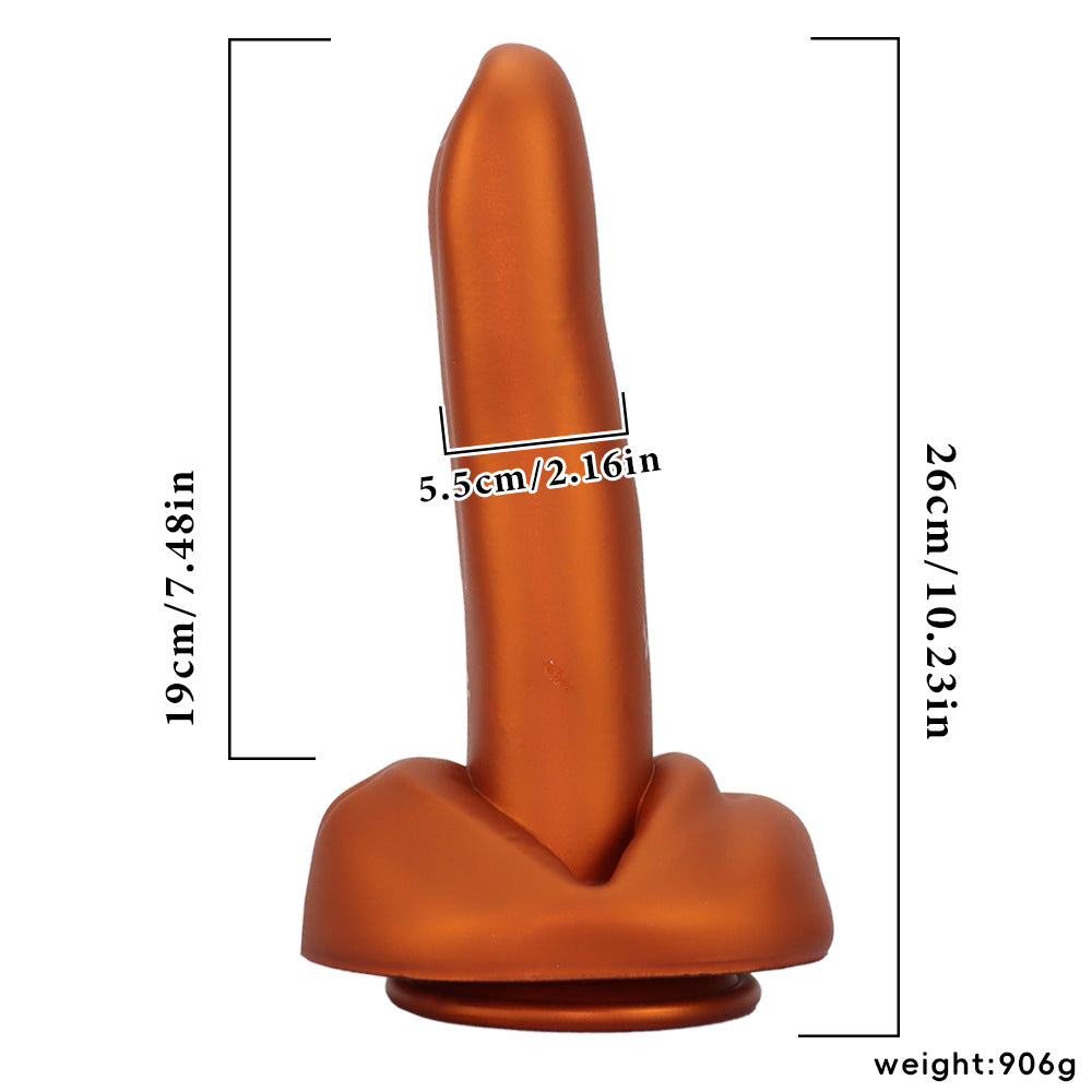 Long Tongue-inspired Silicone Dildo - Coffee - image 5