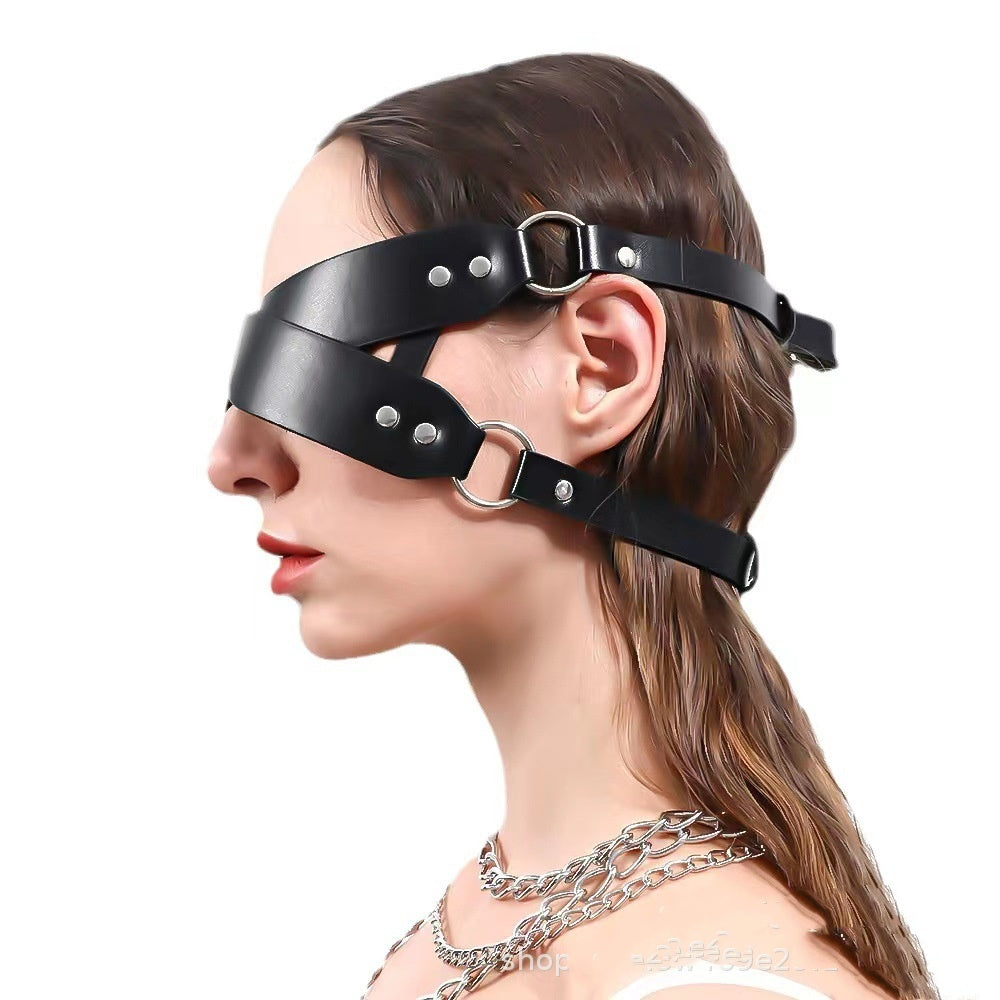 SM Leather Blindfold - image 3