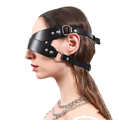 SM Leather Blindfold - image 3