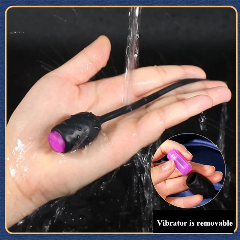 Vibrating Penis Plug Urethral Dilator Stimulate Ejaculation Delay Sounding - image 3