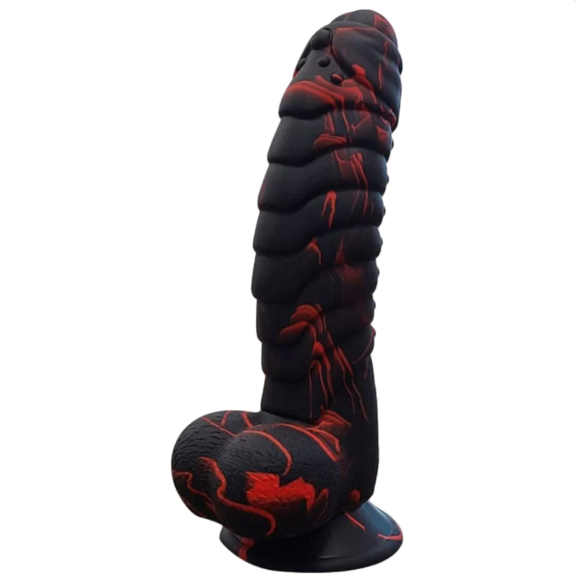 Girthy Dragon Dildo - Black - image 0