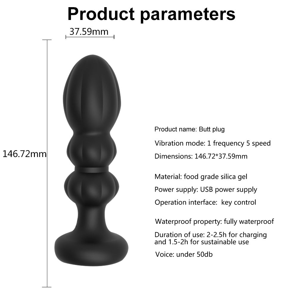 Vibrating Thrusting Silicone Butt Plug - image 9