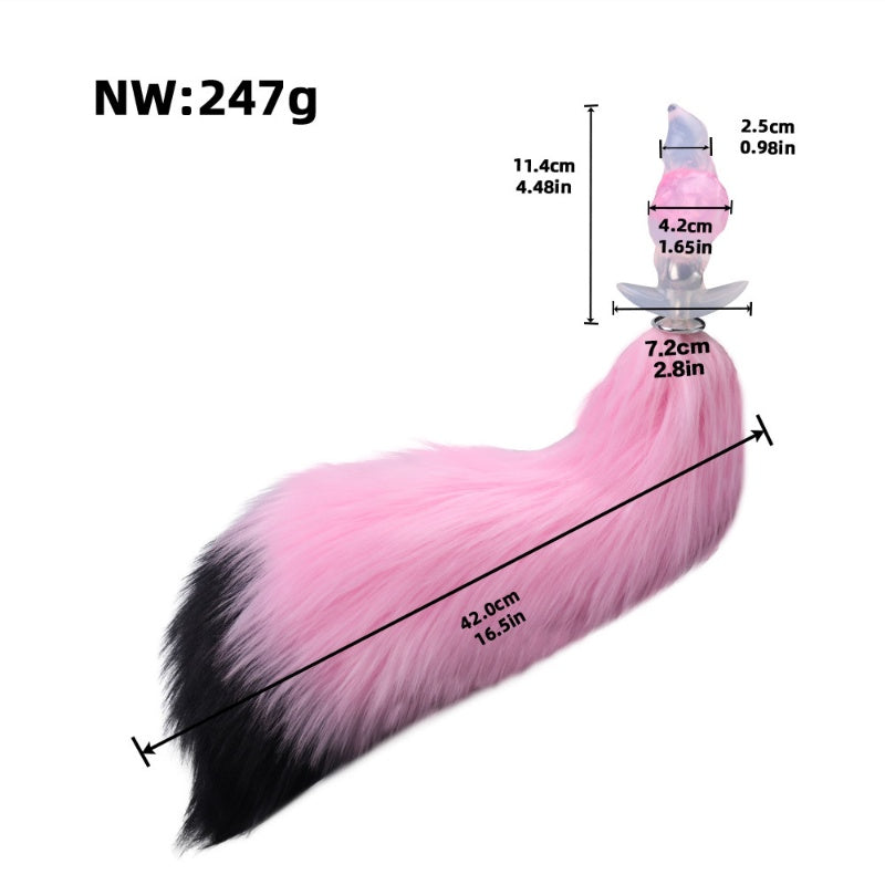 Premium Silicone Butt Plug With Fox Tail - image 2