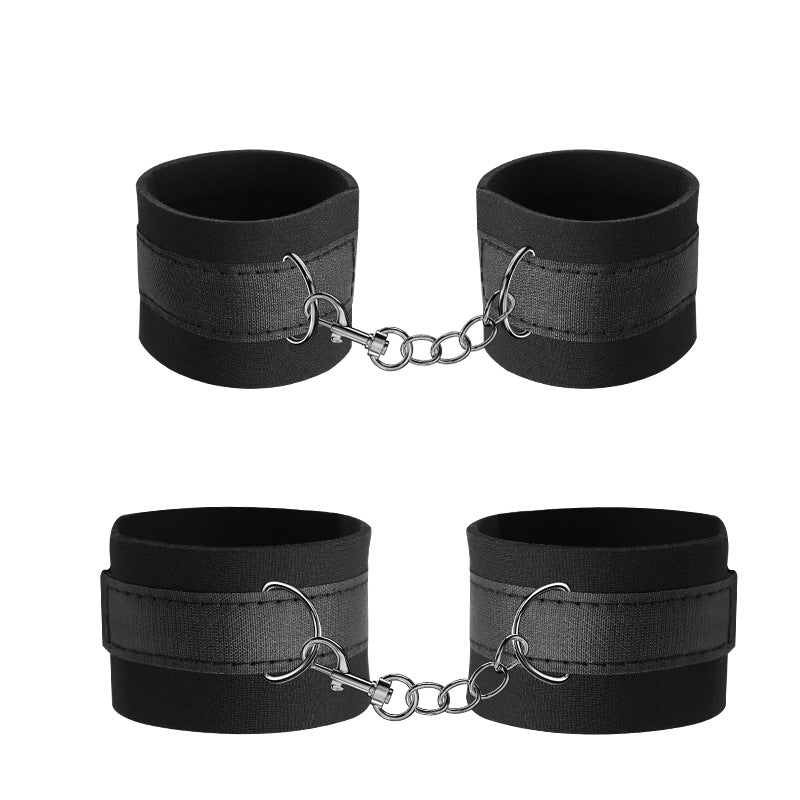 Velcro Wrist Restraints Handcuff & Ankle Restraints - Black - 1 set - image 3
