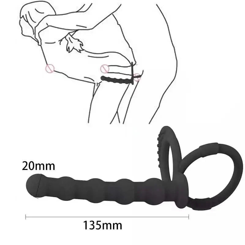 G-spot Stimulator Cock Ring plus Butt Plug - image 1
