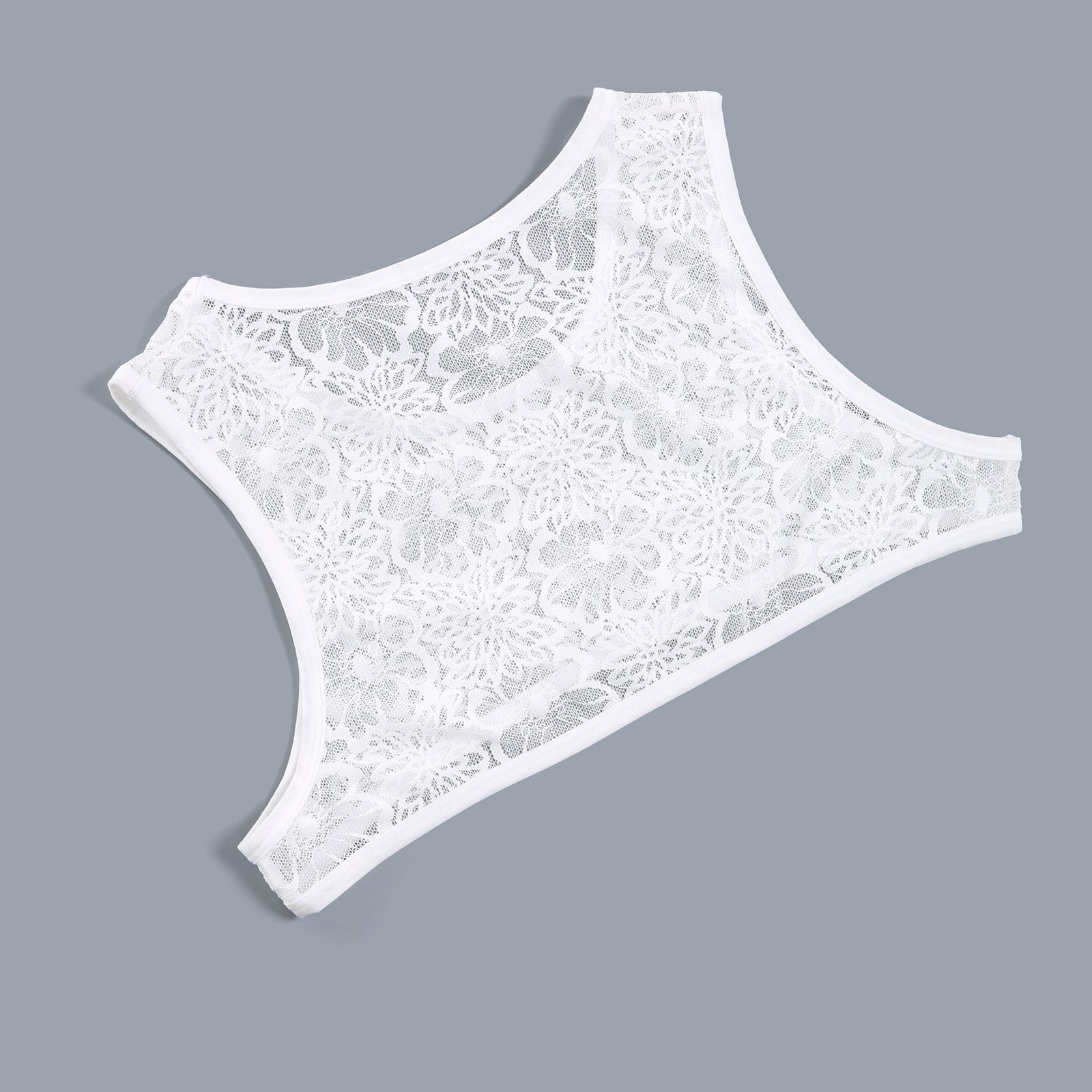Men Tank Top Vest Lace Sleeveless Shirt Bra - image 2