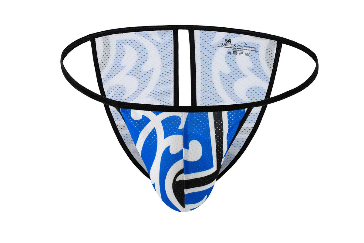 Men's Printed Triangle Low-Rise Briefs - Blue and White Porcelain - XL - image 34