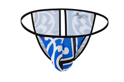 Men's Printed Triangle Low-Rise Briefs - Blue and White Porcelain - XL - image 34