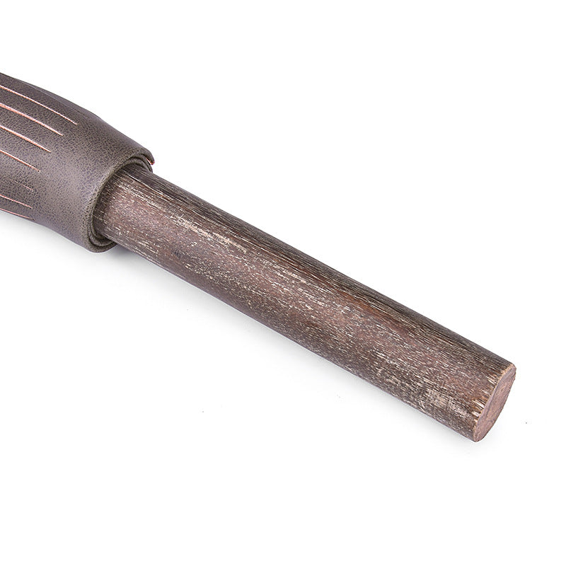 Vintage Wooden Handle Leather Flogger - 21.4'' - image 4