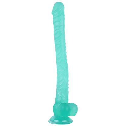 13 Inches Extra Long Silicone Dildo - Green - image 3