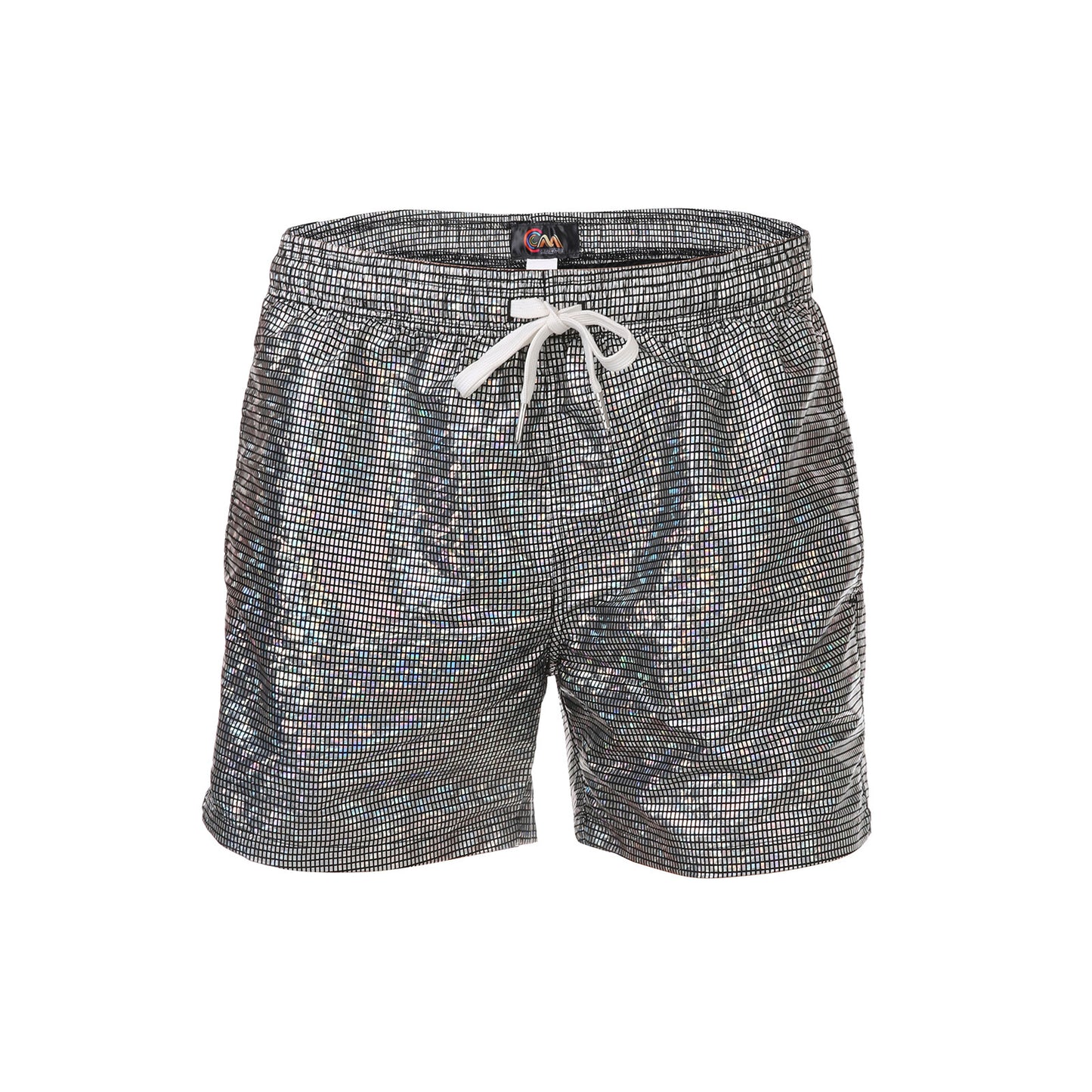 Men Shorts Wet Look Beach Pants - Dark Grey - 2XL - image 6