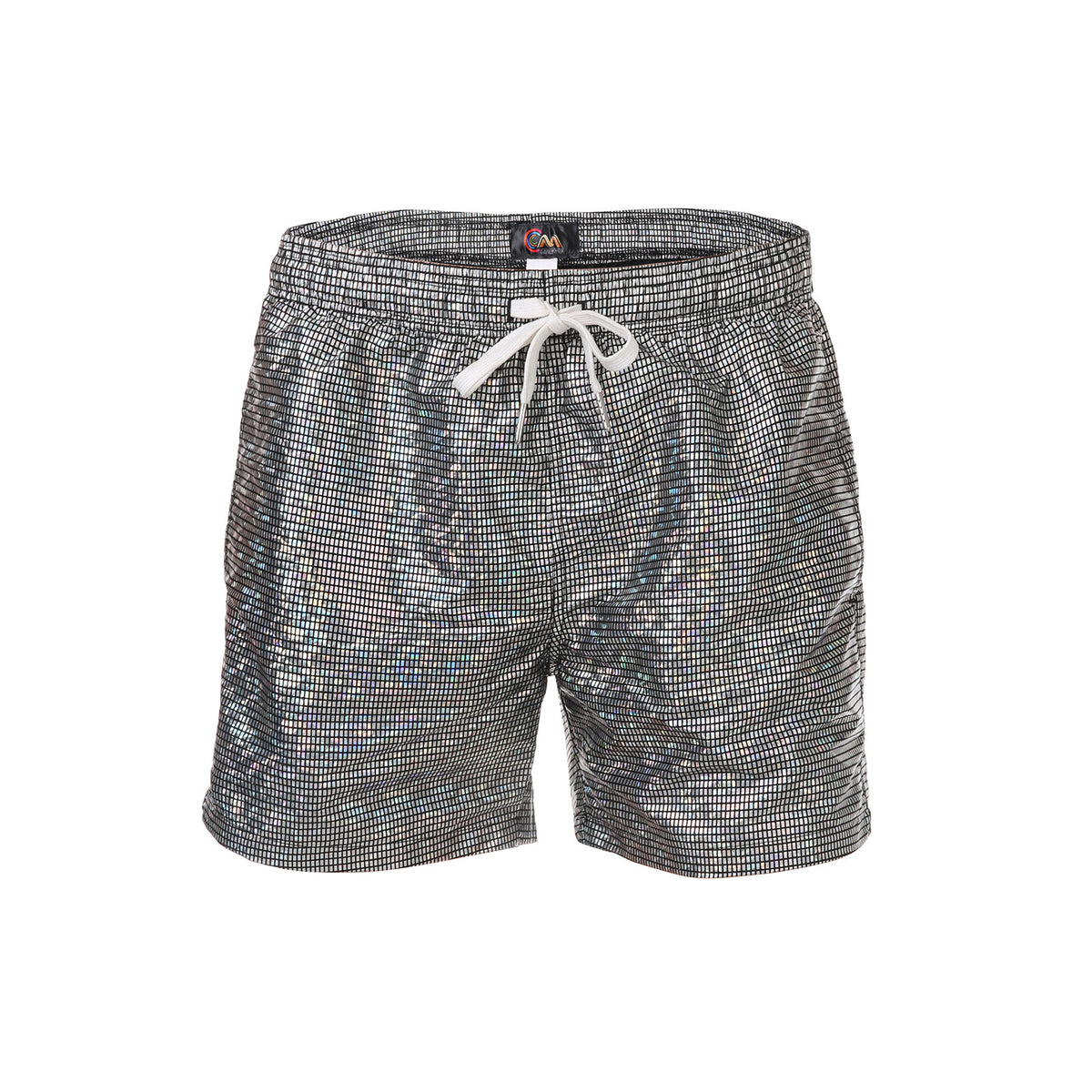 Men Shorts Wet Look Beach Pants - Dark Grey - 2XL - image 6