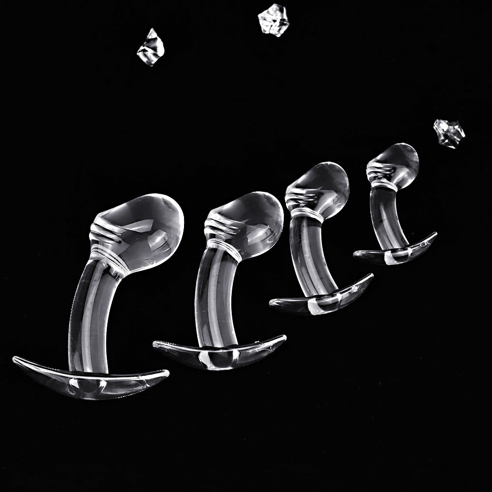 4-Piece TPE Anal Plug Set - Clear - image 3