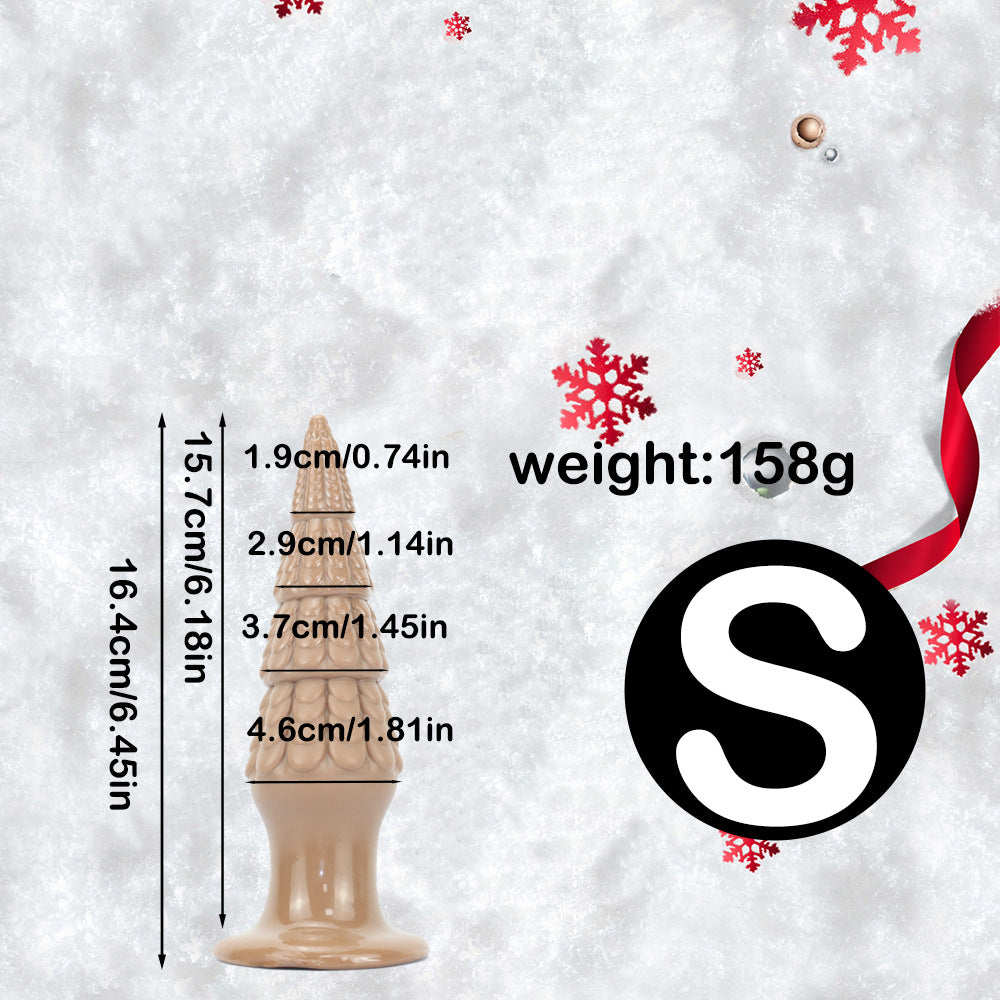 Christmas Tree Spiral Cone Suction Cup Anal Plug - Brown S - image 2
