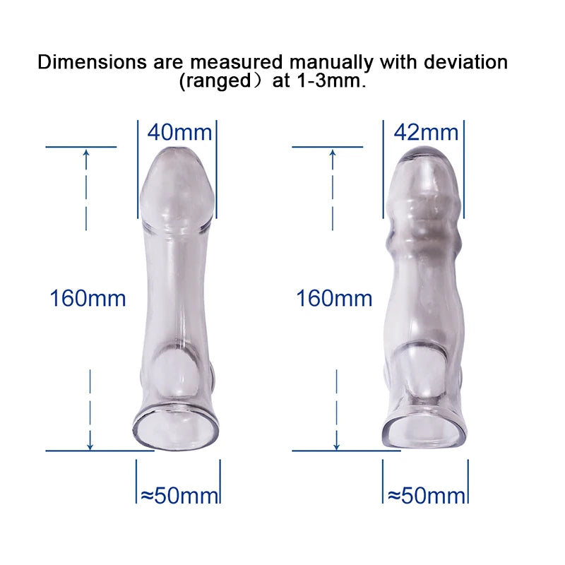 Penis Sleeve Reusable Condom Dildo - image 2