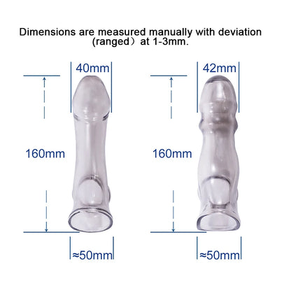 Penis Sleeve Reusable Condom Dildo - image 2