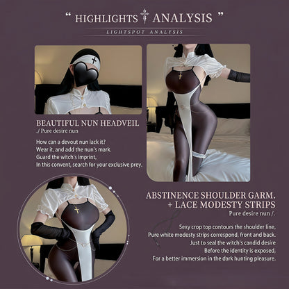 Sexy Nun Witch Costume Set - image 8