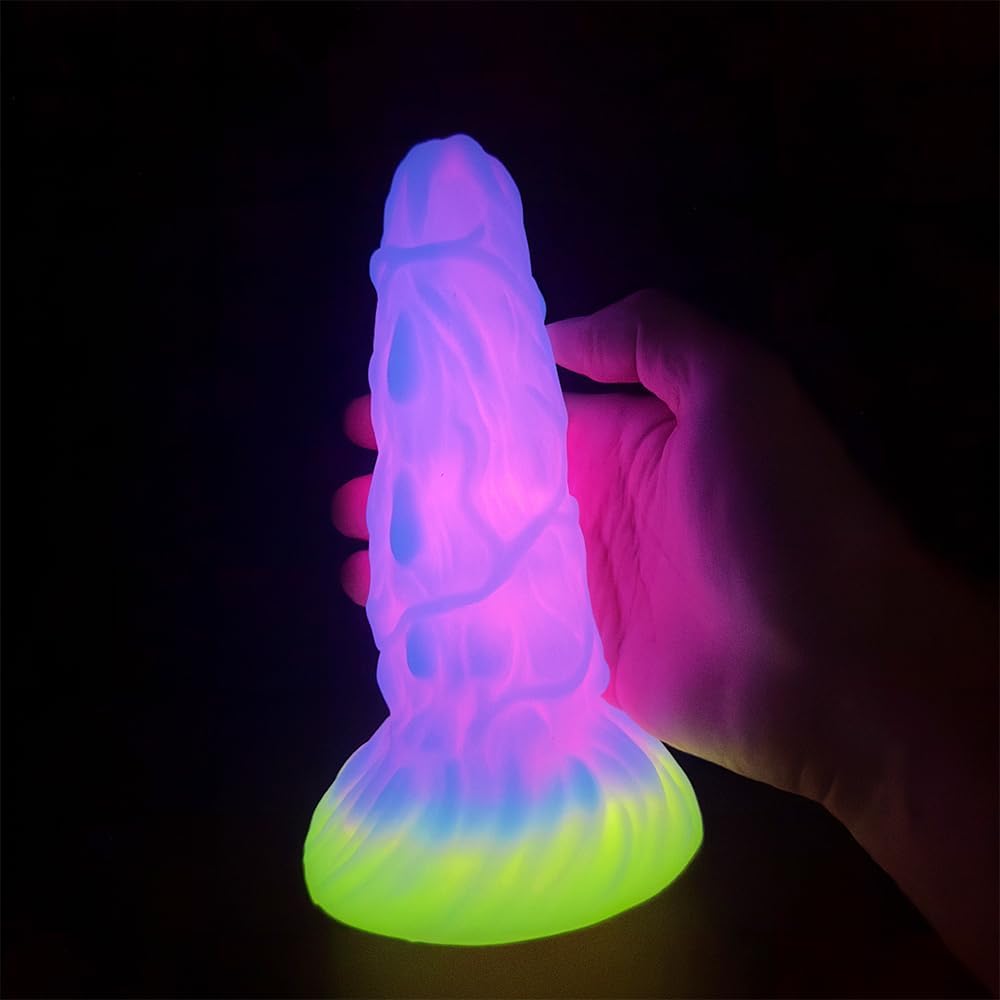 7.08'' Fantasy Monster Dildo with Multi-Texture Design & Glow-in-the-Dark Effect - image 5