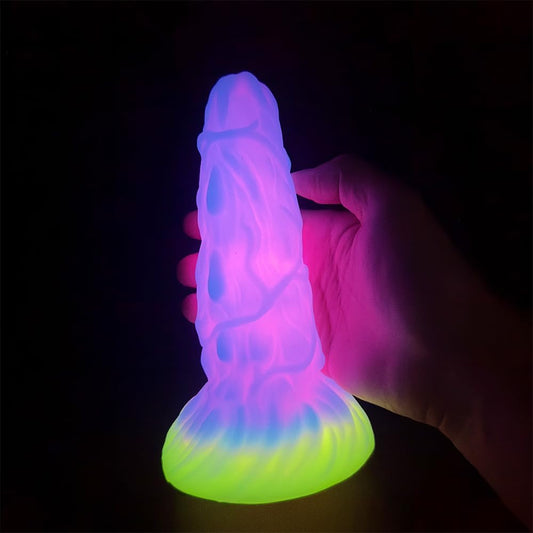 7.08'' Fantasy Monster Dildo with Multi-Texture Design & Glow-in-the-Dark Effect - image 5