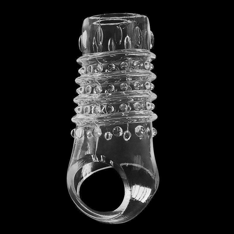 Clear Bumpy Penis Sleeve with Ball Loop - B - image 4