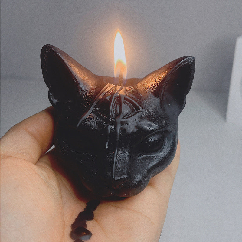 Garden Fragrance Three-eyed Cat Candle - image 3