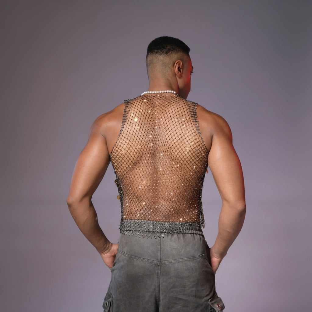 Starluxe Mesh Sparkle Top – Style F - image 2