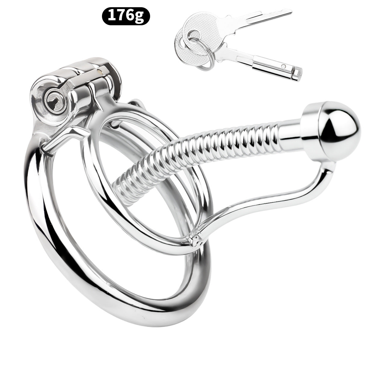 Metal stainless steel horse's eye stick anti-escape inverted chastity cage can urinate with urine blocking sex toys - L - 55mm - image 11