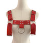 English Bull Dog Leather Chest Harness Sexy Men Lingerie - Red - image 5