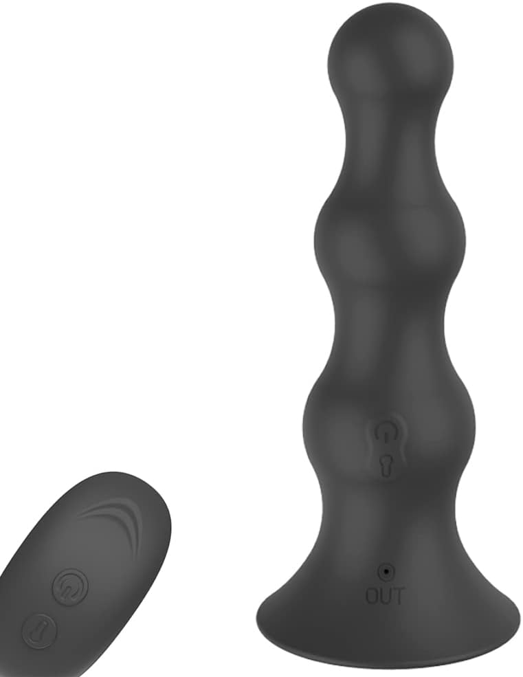 Wireless Inflatable Silicone Vibrating Butt Plug - Black - image 3