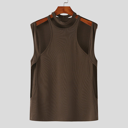 Slim-fit Streetwear T-shirt - Coffee - XXXL - image 0