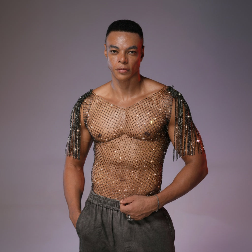 Starluxe Mesh Sparkle Top – Style B - image 1