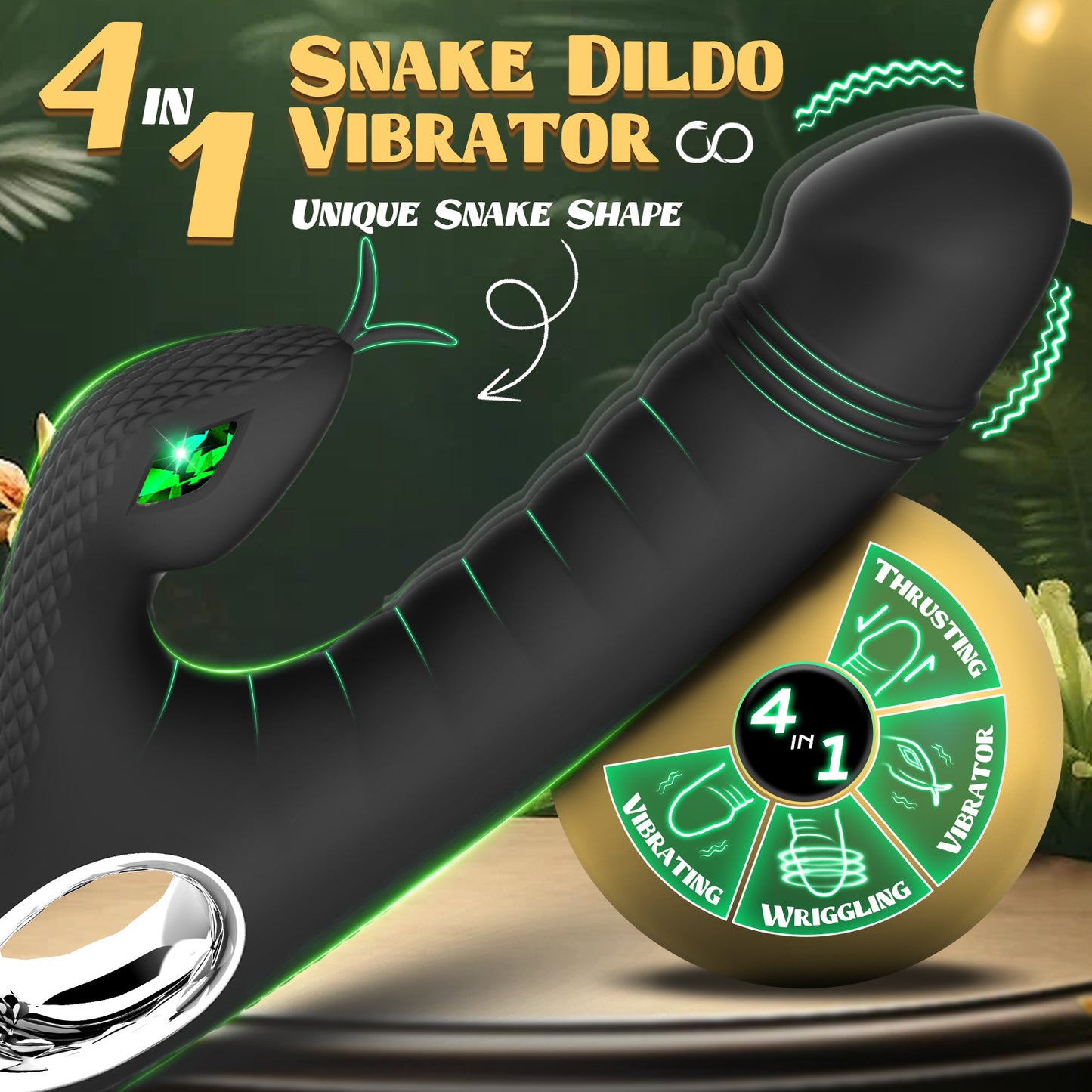 Snake-lnspired G-Spot Dildo Vibrator - image 7