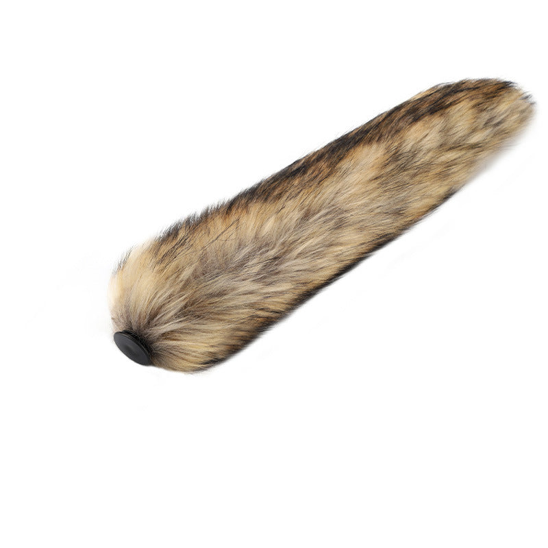 Detachable Fox Tail Vibrating Anal Plug with Remote - Khaki Tail Replacement Set - image 4