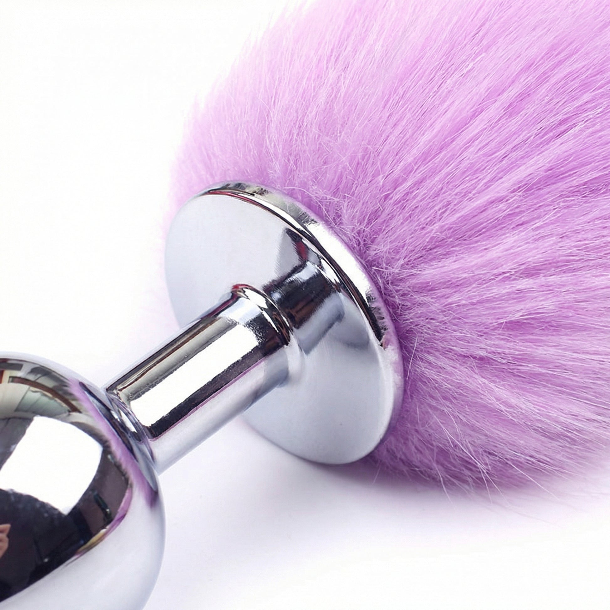 Purple Fox Tail Butt Plug • 18.1 Inch Tail - image 1
