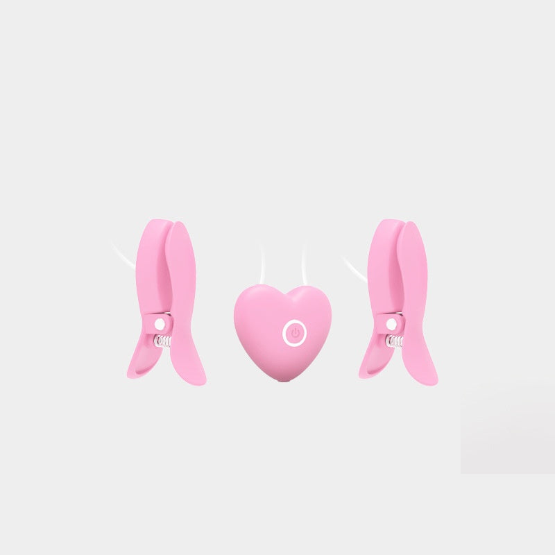 Whisper-Quiet Discreet Vibrating Nipple Clips - Pink - Two clips - image 16