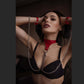 BDSM Wrist Restraint Hand Cuffs with Collar - Red Collar - image 4